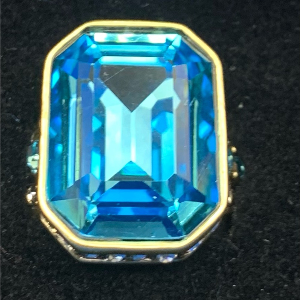 Heidi Daus Gold Ring with Blue Gemstone